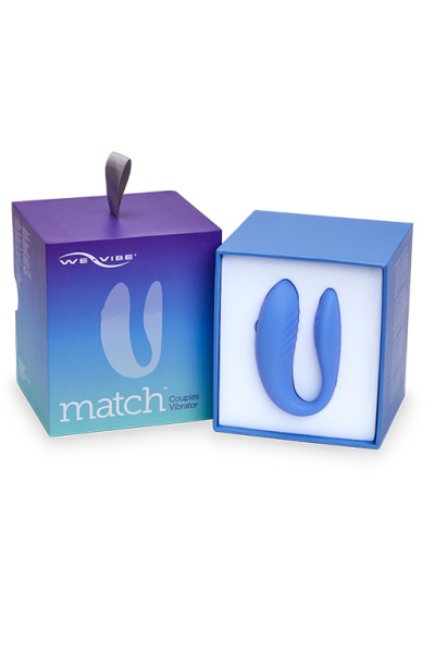 Вибратор для пар WE-VIBE Match,голубой,силикон,9см. 